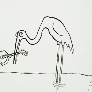 Michael Leunig 'Untitled (The Ibis Violinist)'