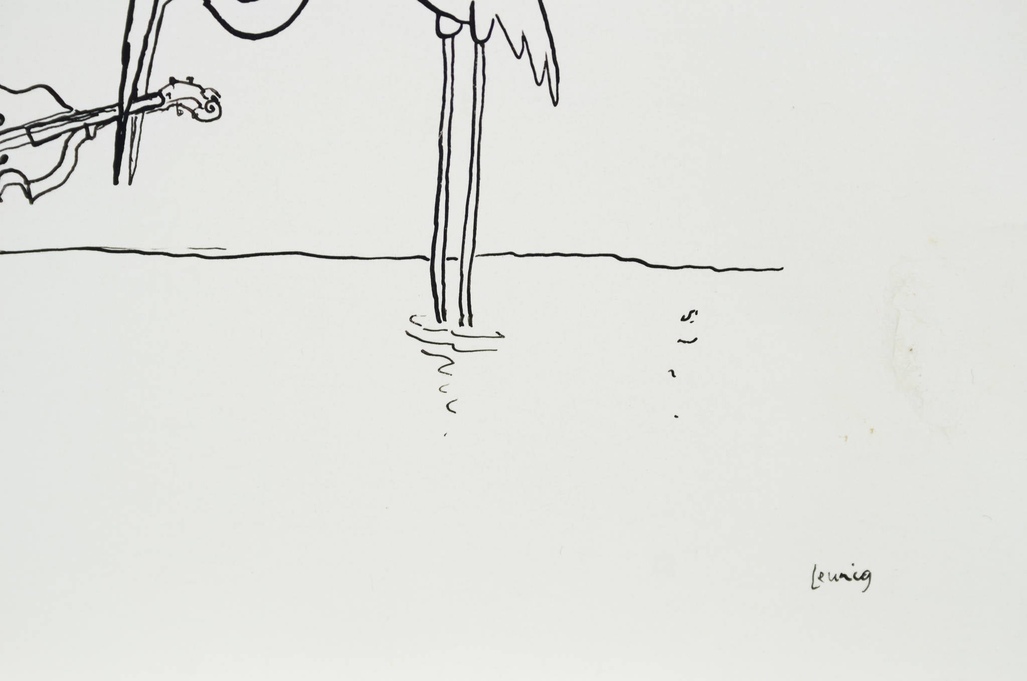 Michael Leunig 'Untitled (The Ibis Violinist)'