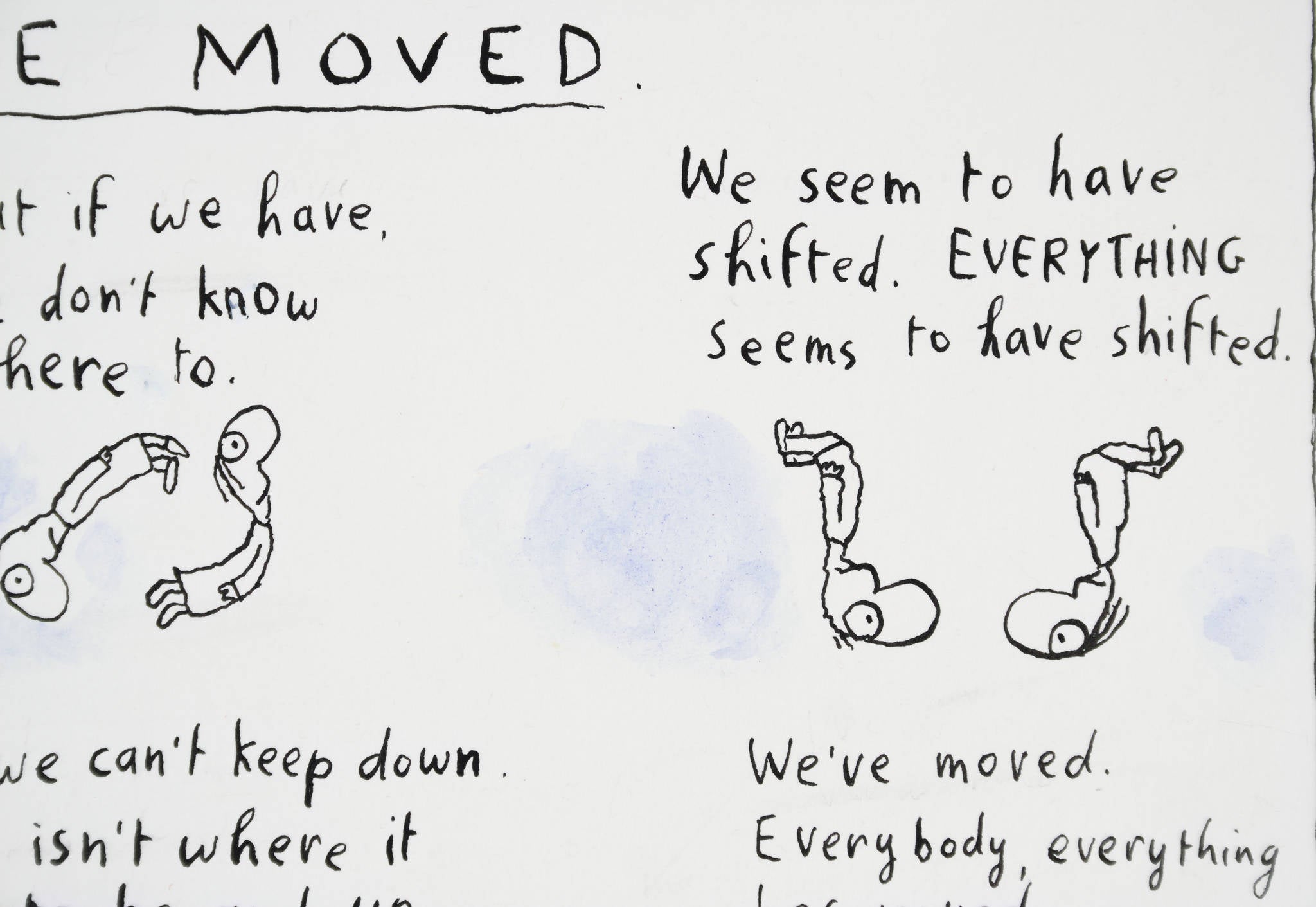 Michael Leunig 'WE HAVE MOVED.'