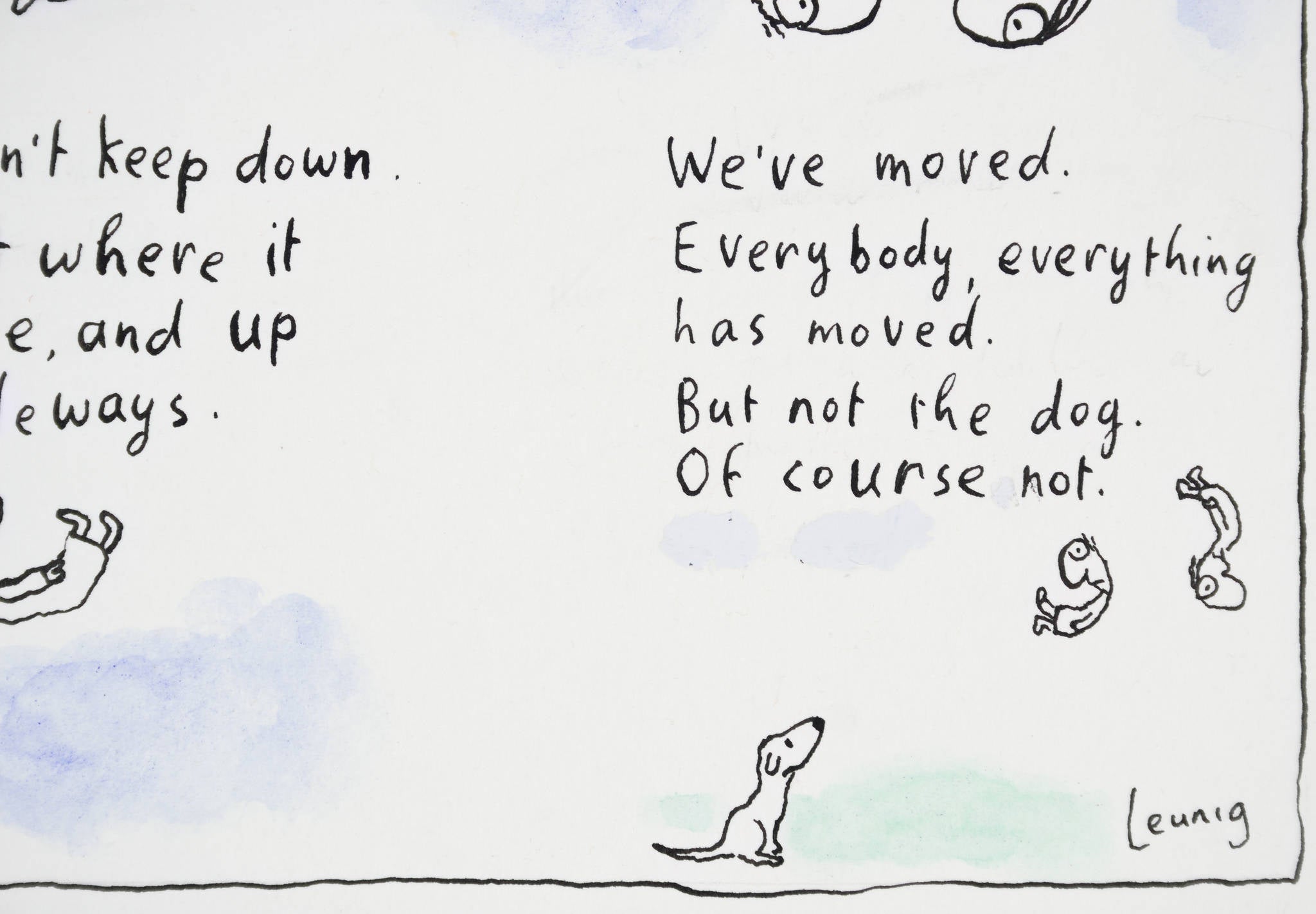 Michael Leunig 'WE HAVE MOVED.'