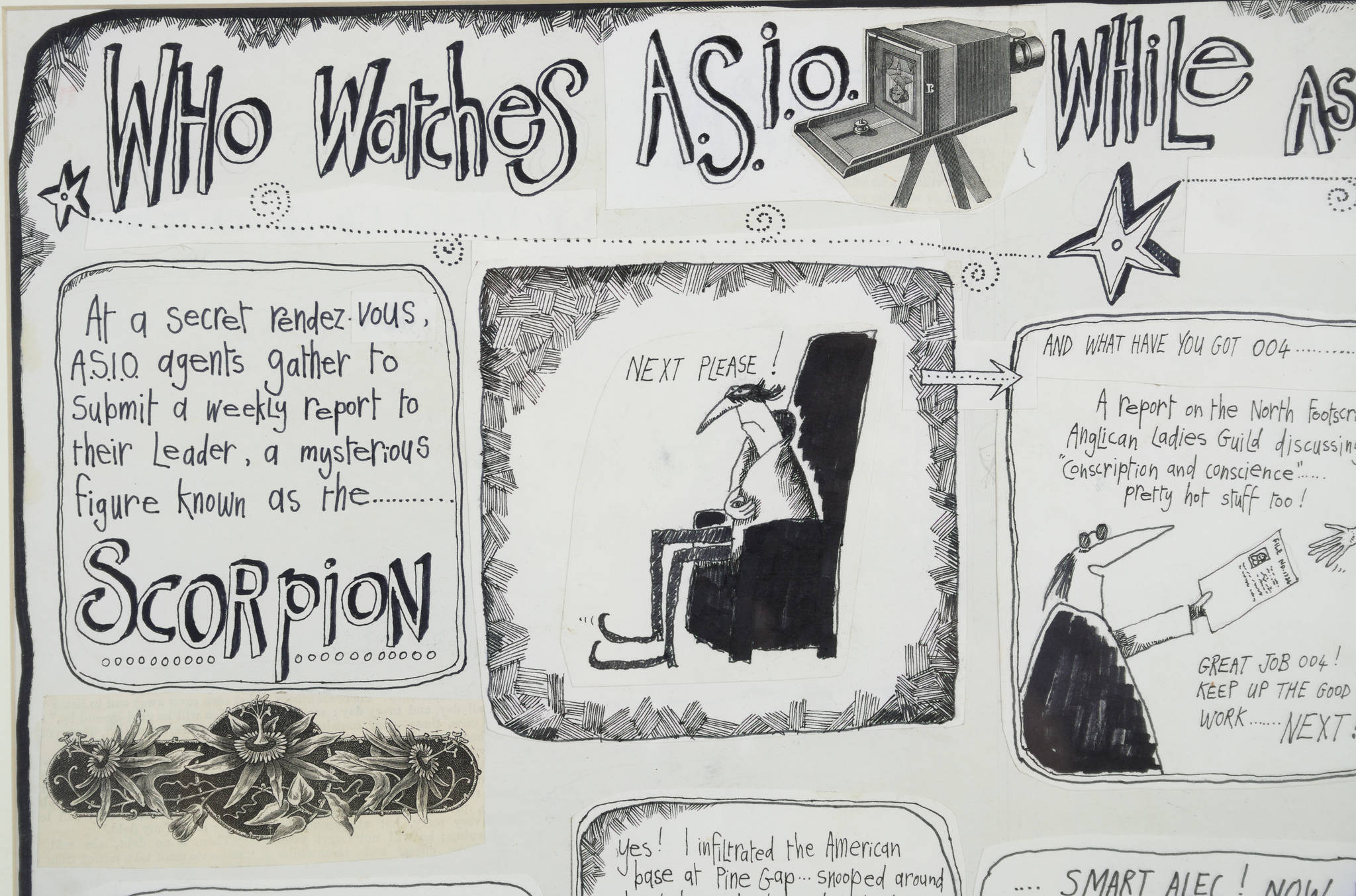 Michael Leunig 'Who watches A.S.I.O while A.S.I.O watches you?'