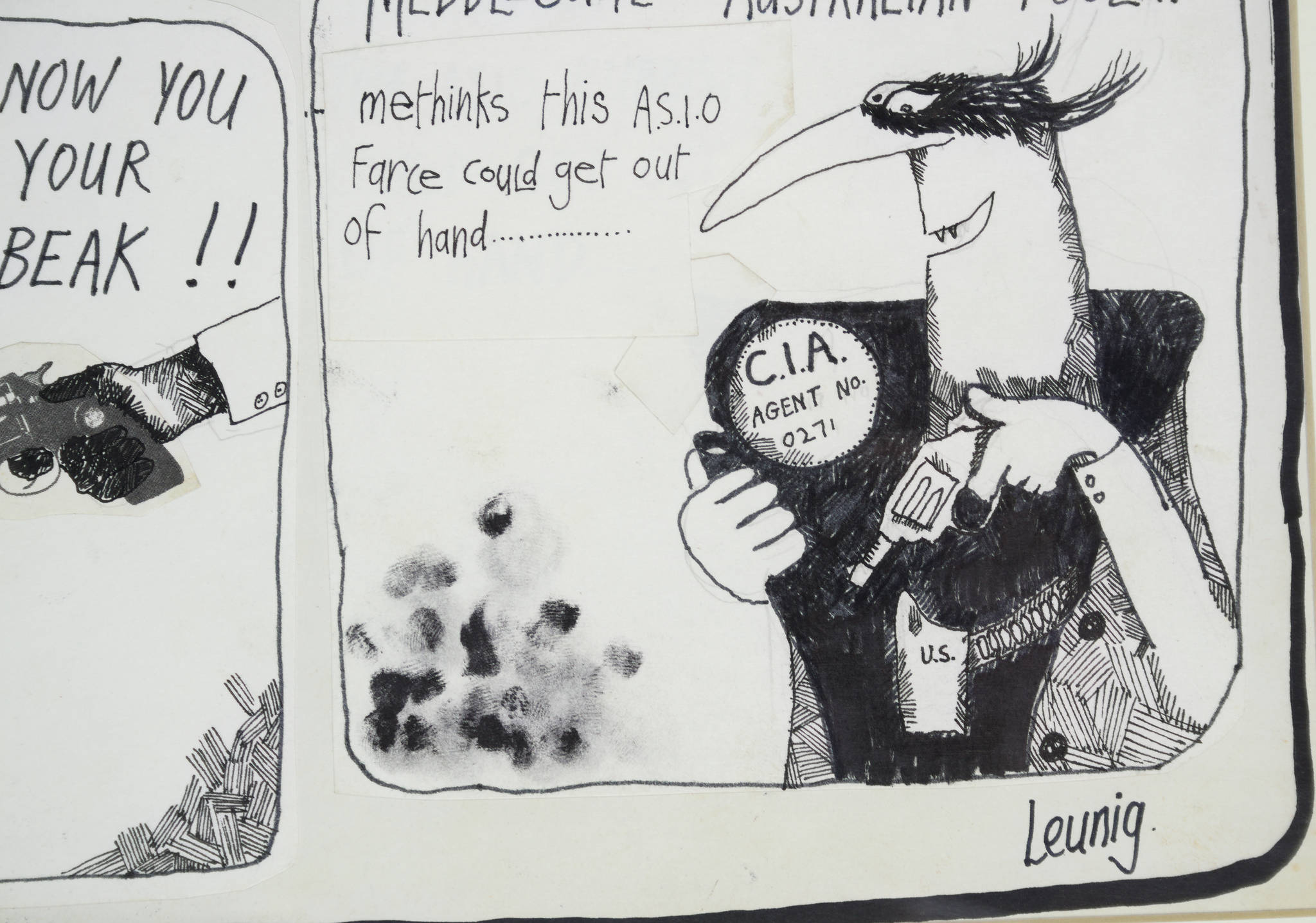 Michael Leunig 'Who watches A.S.I.O while A.S.I.O watches you?'