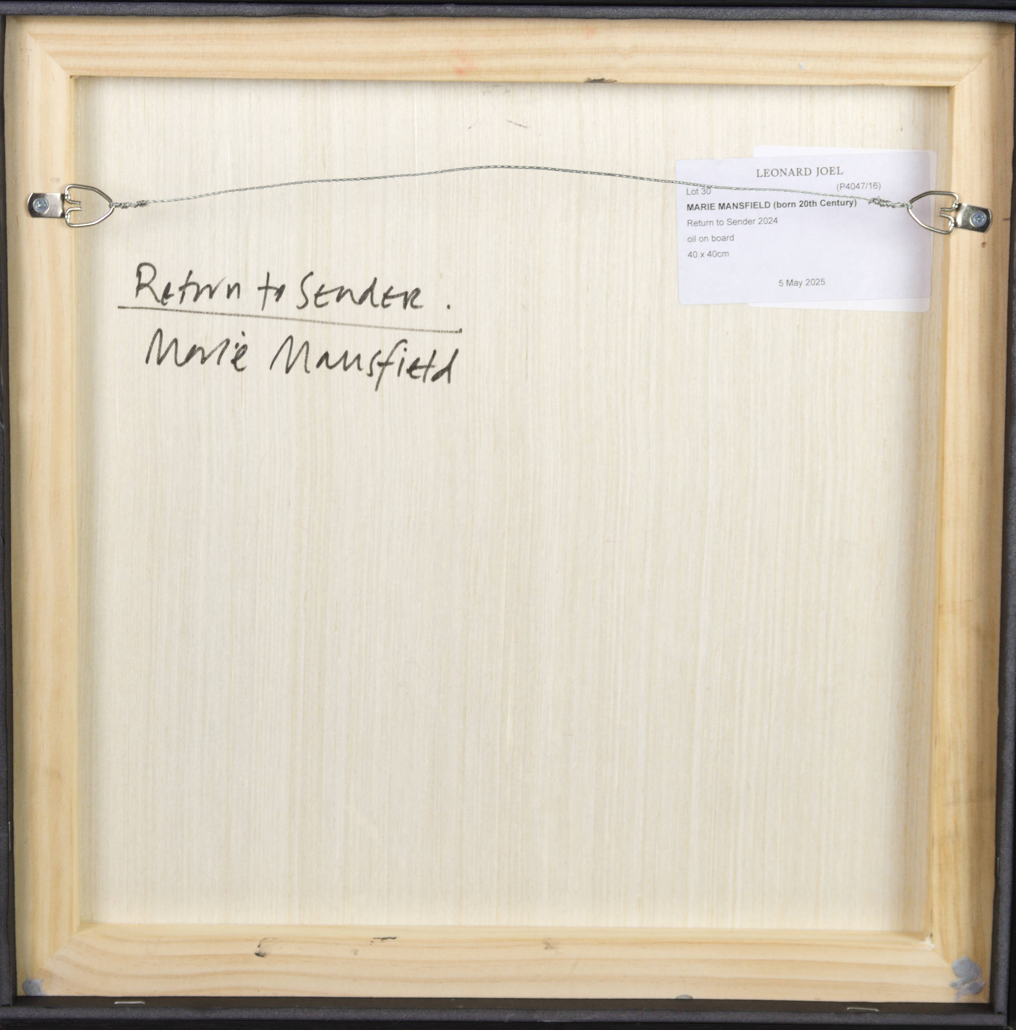 Marie Mansfield 'Return to Sender' -  Collected by Mark