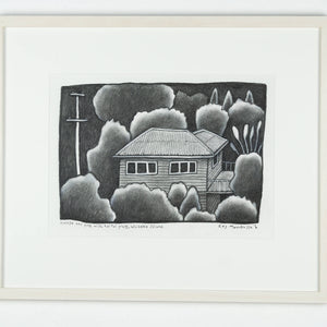 Reg Mombassa 'House and Pole with Toi Toi Grass, Waiheke Island'