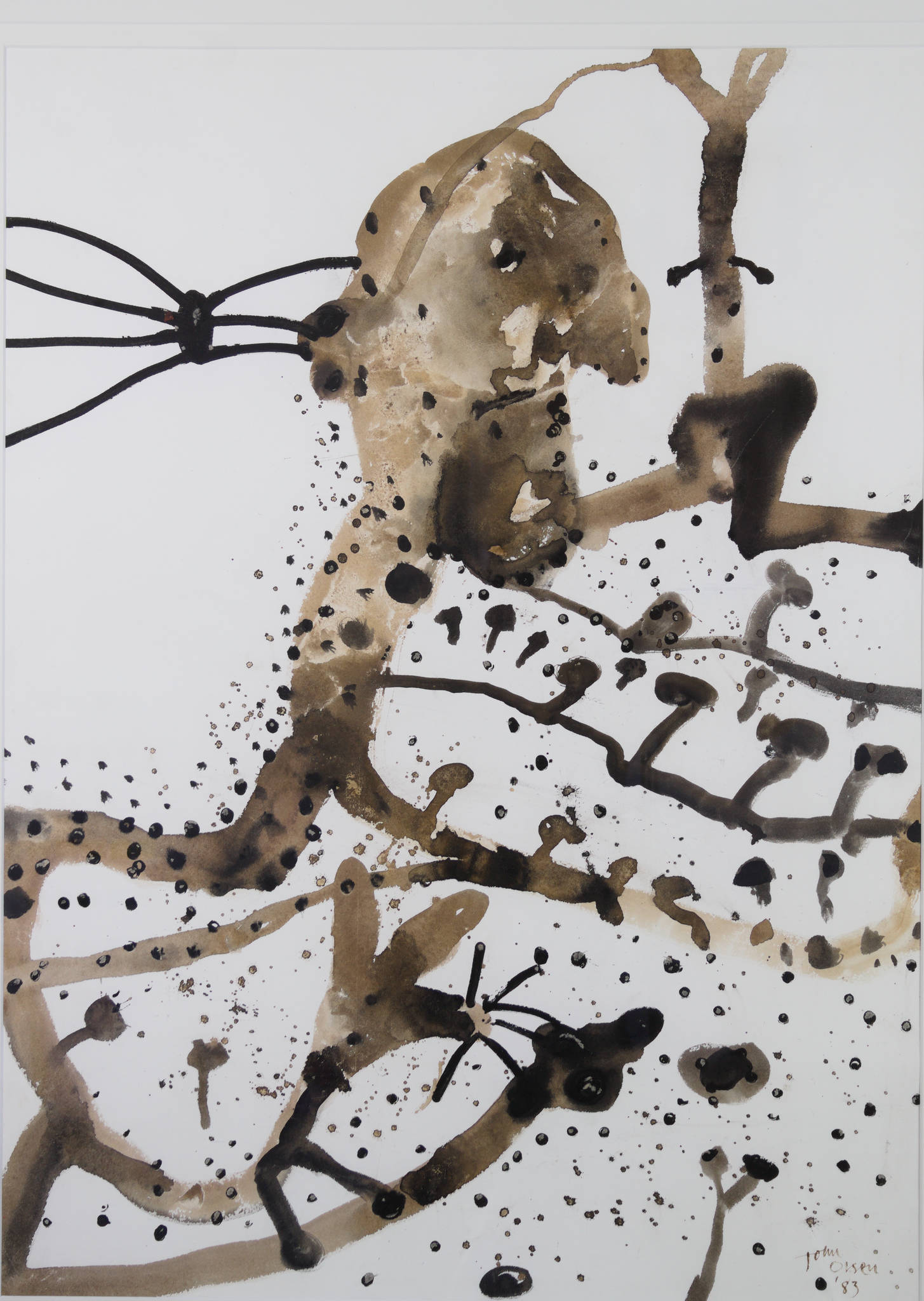 John Olsen 画集　ジョン•オルセン John Olsen 'Self Portrait in a Kangaroo Landscape' – Art and