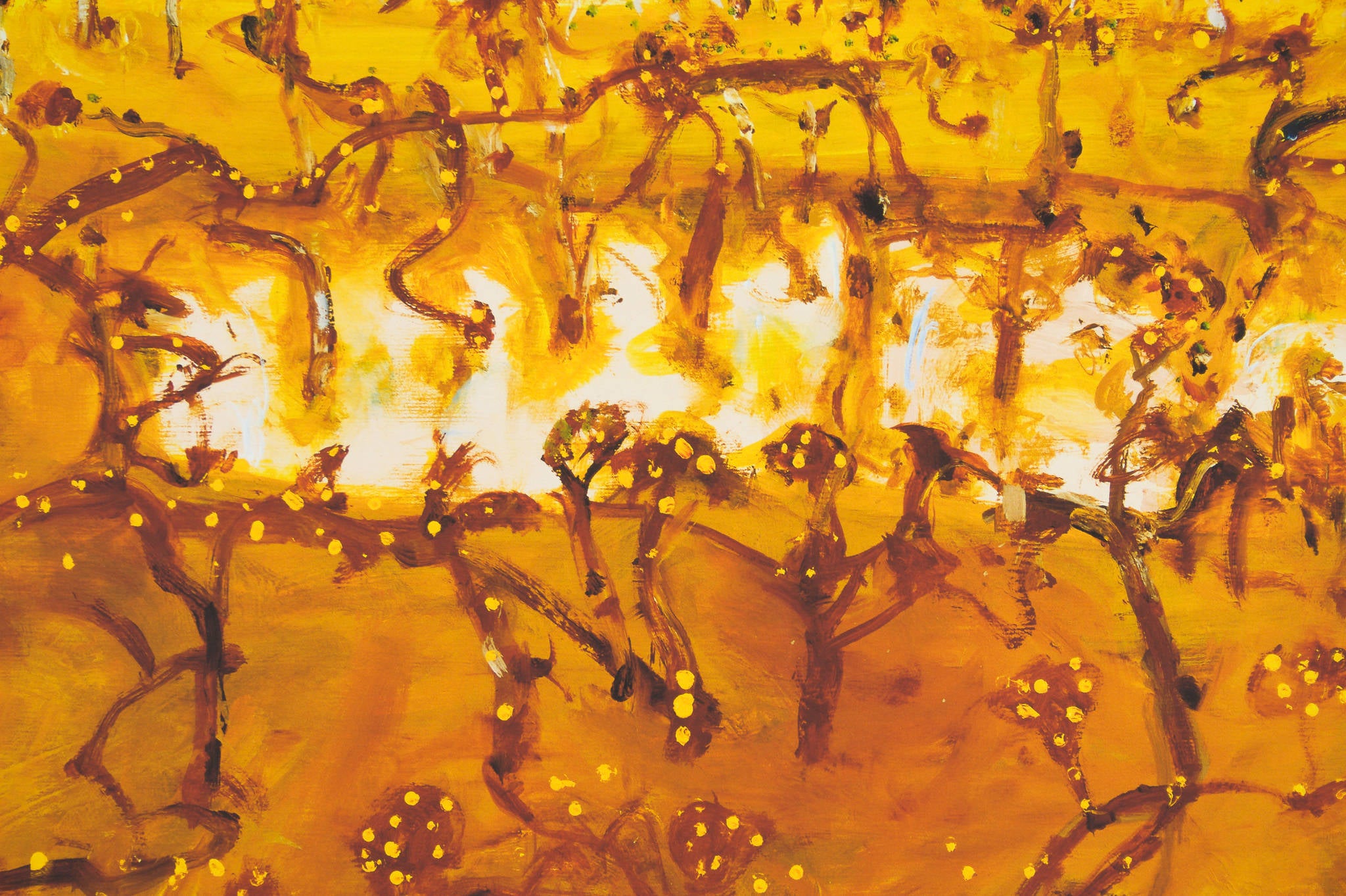 John Olsen 'Wattle and the Chasing Bird Landscape'