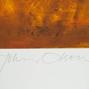 John Olsen 'Wattle and the Chasing Bird Landscape'