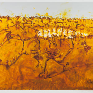 John Olsen 'Wattle and the Chasing Bird Landscape'