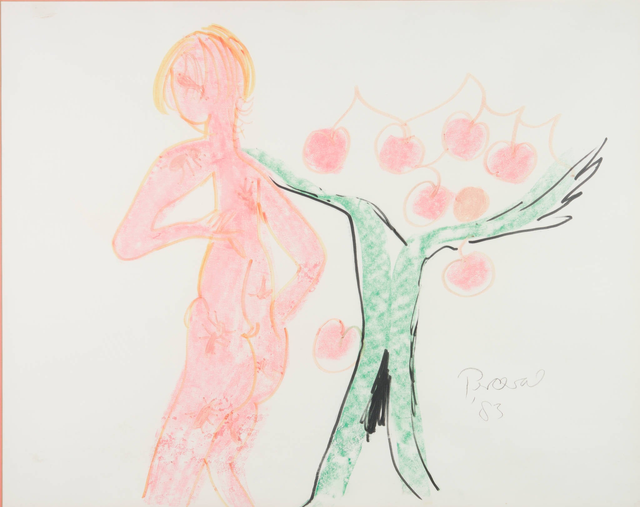 John Perceval 'Nude Figure with Cherry Tree'