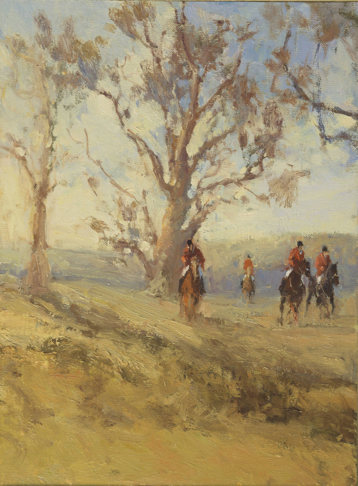 John Tiplady 'The Hunt Club Outing (triptych)'