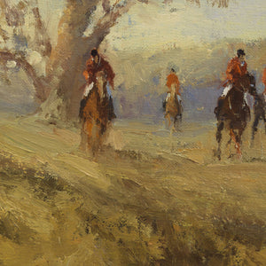 John Tiplady 'The Hunt Club Outing (triptych)'