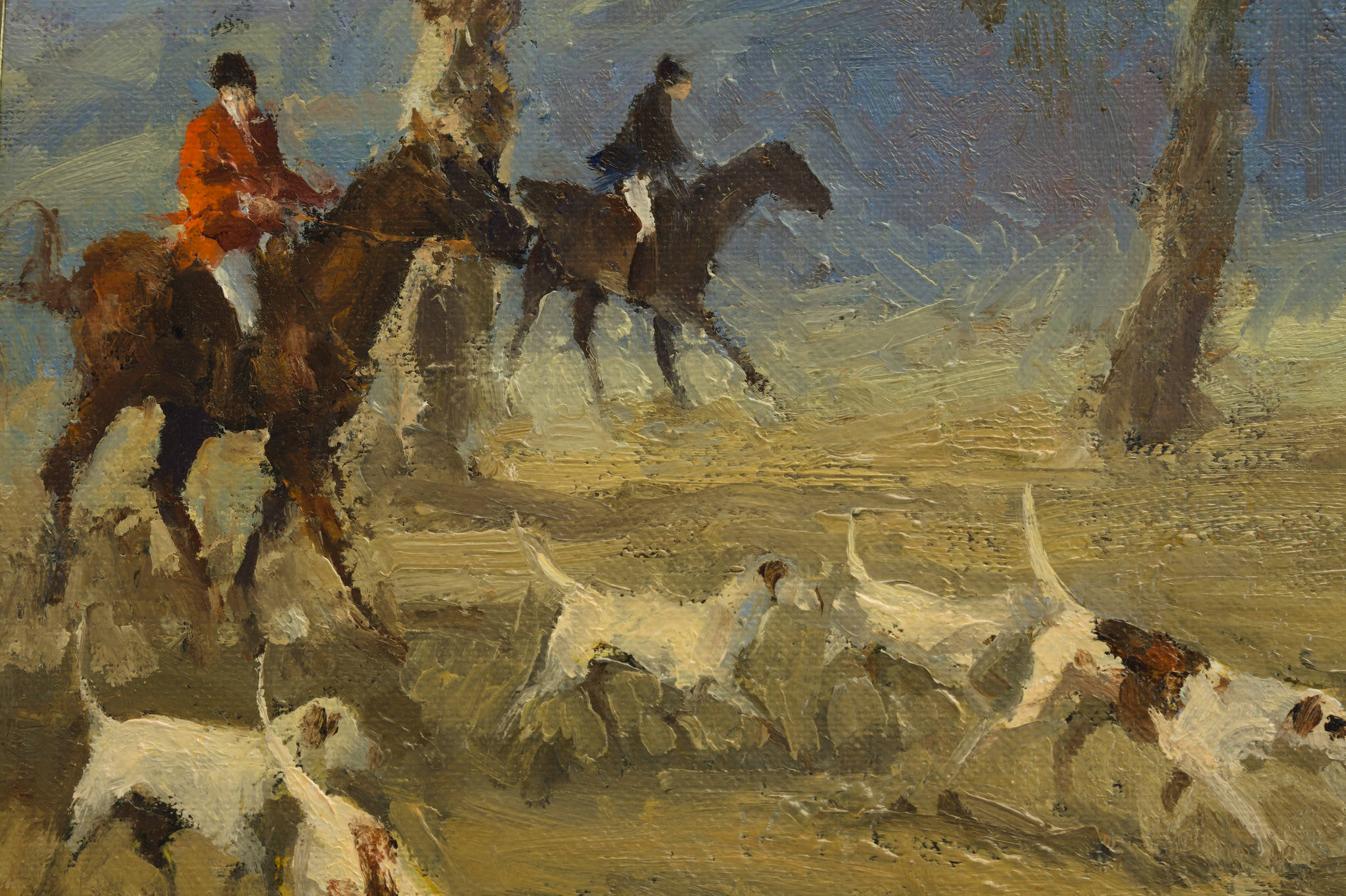 John Tiplady 'The Hunt Club Outing (triptych)'