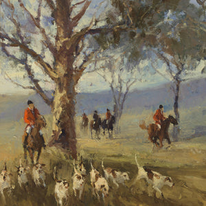 John Tiplady 'The Hunt Club Outing (triptych)'