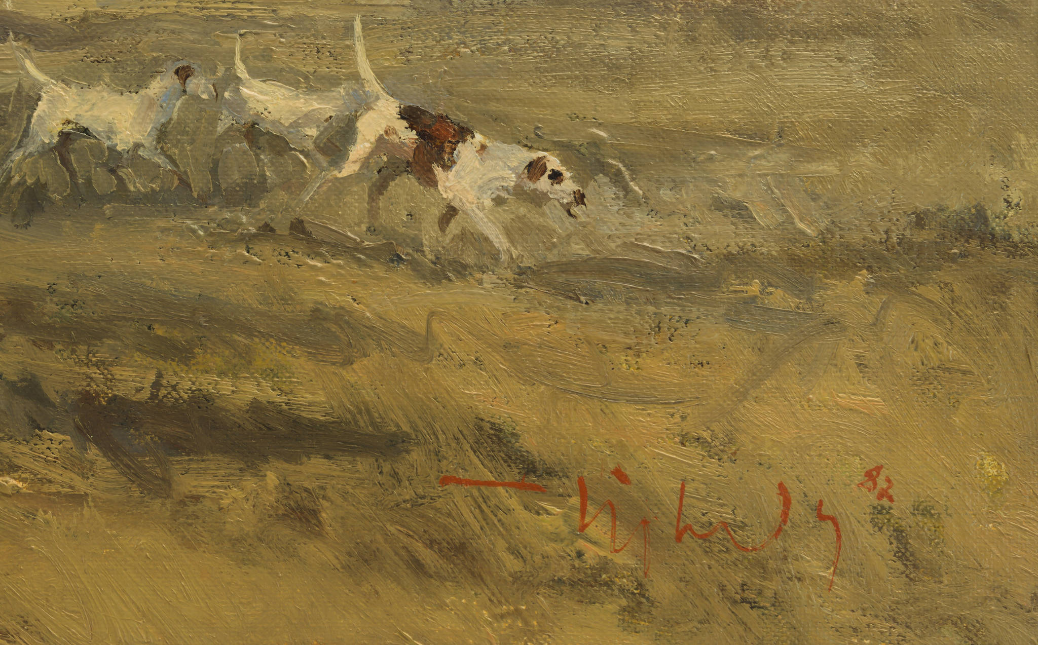 John Tiplady 'The Hunt Club Outing (triptych)'