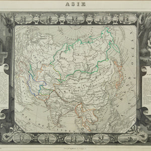 Victor Levasseur 'Asie (Antique Map)'