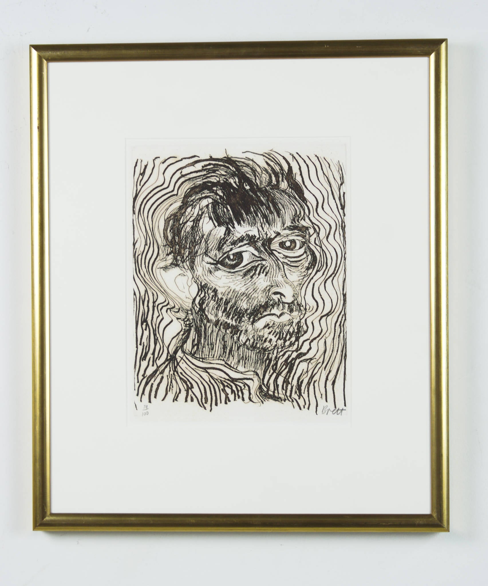 Brett Whiteley 'Self Portrait, One of a Dozen Glimpses 1983 (Another Way of Looking at Vincent Van Gogh)'