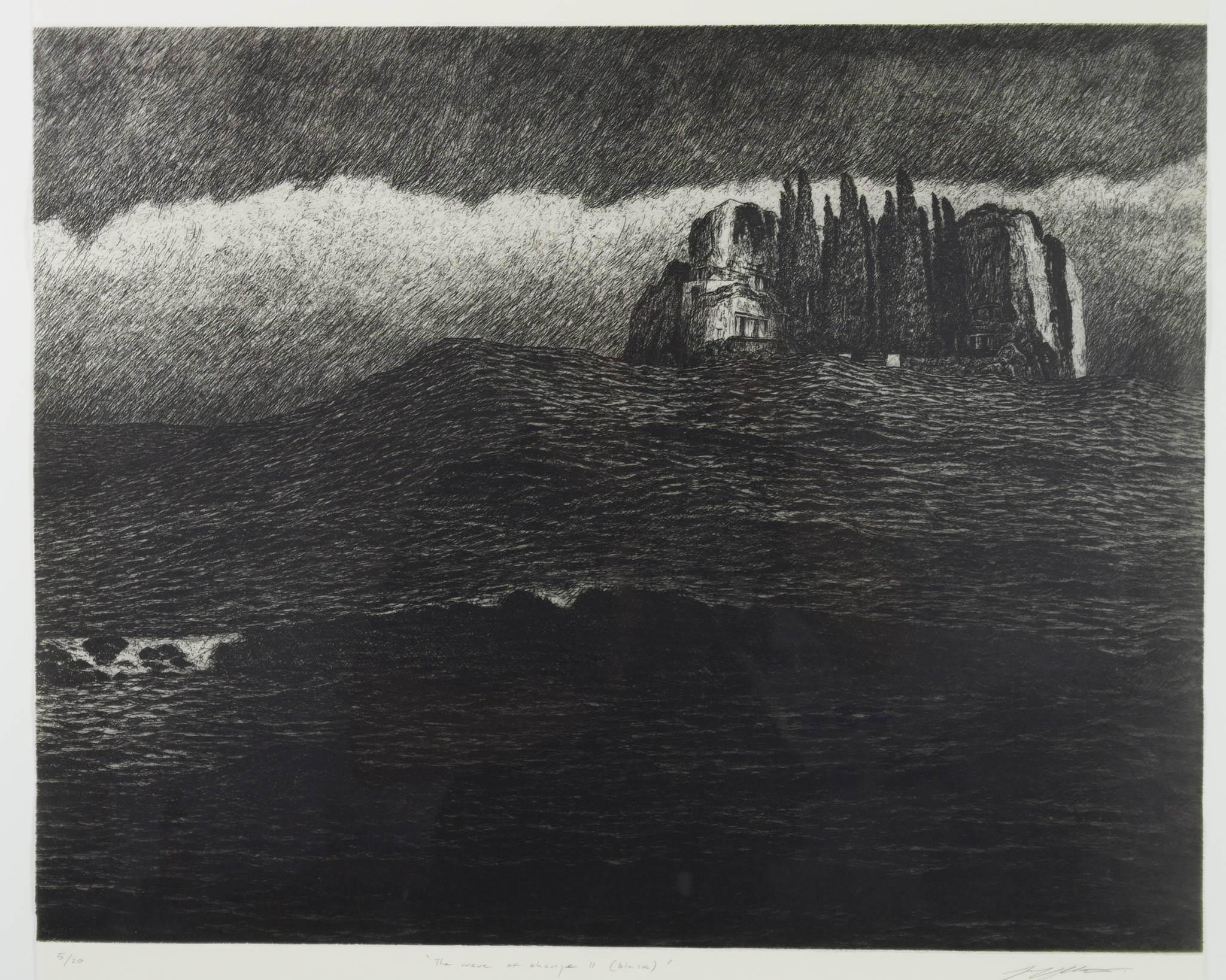 Joel Wolter 'The wave of change II (black)'