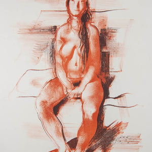 Pietro Annigoni 'Seated Studio Nude'