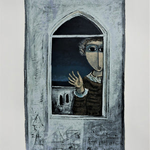 Yosl Bergner 'Girl waving, from The Judgement of Paris triptych'