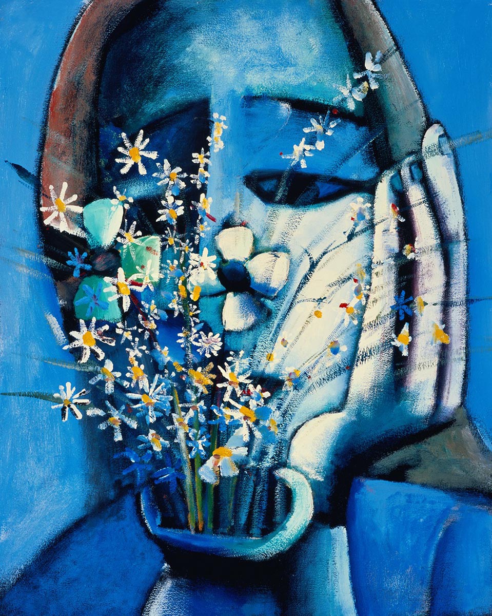 Charles Blackman 'Blue Vase'