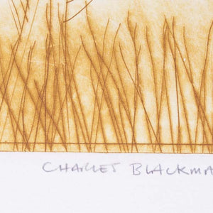 Charles Blackman 'Fire Won't Burn Stick, Stick Won't Beat Dog...' - Etching on paper