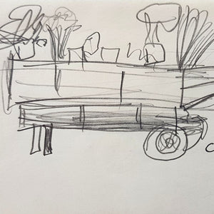 Charles Blackman 'The Flower Cart (Sketch)'