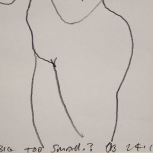 Charles Blackman 'Too Big Too Small - two original drawings'