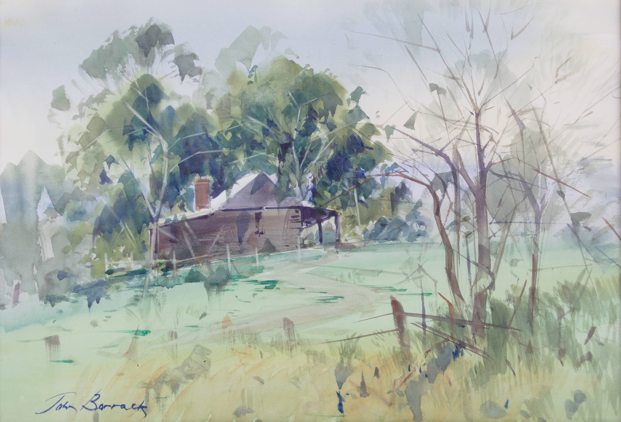 John Borrack 'Spring Landscape with Cottage, Merndah'