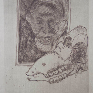 Arthur Boyd 'Untitled (Portrait and Skull) '