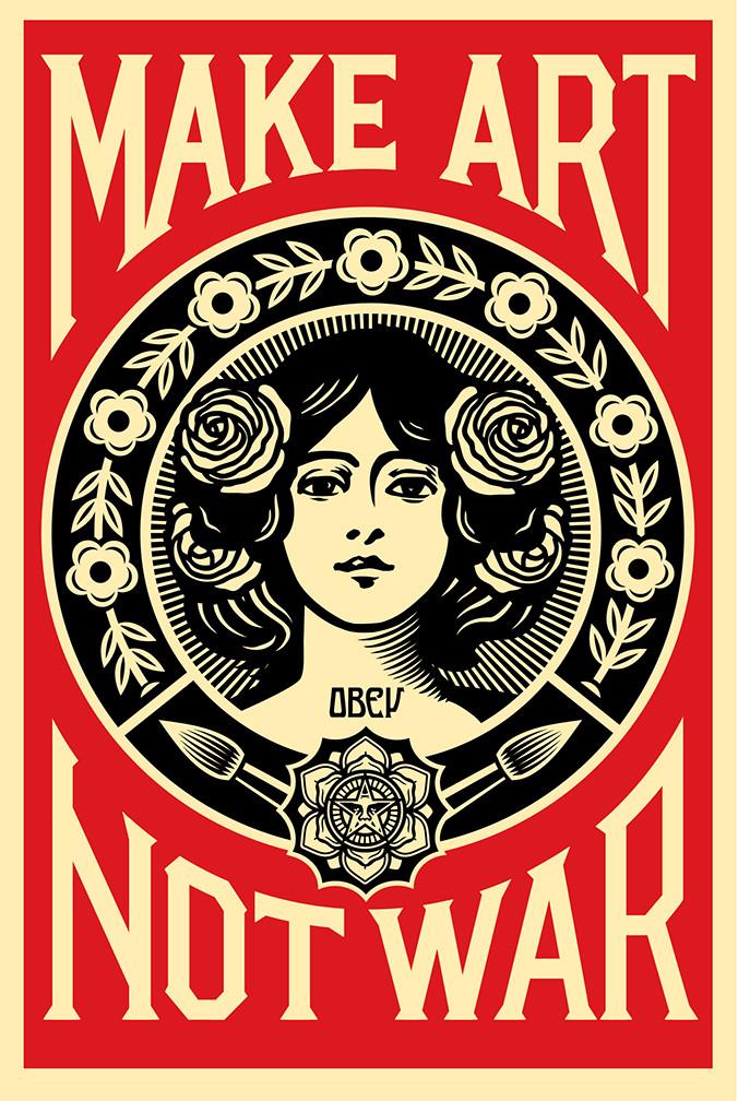 Shepard Fairey 'Make Art Not War' – Art and Collectors