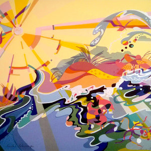 Annie Georgeson 'Coastal Kaleidoscope' - screenprint on paper - PSYCHEDELIC