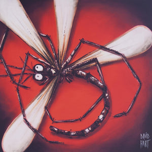 David Hart 'Red Dragonfly' - Giclee print on paper