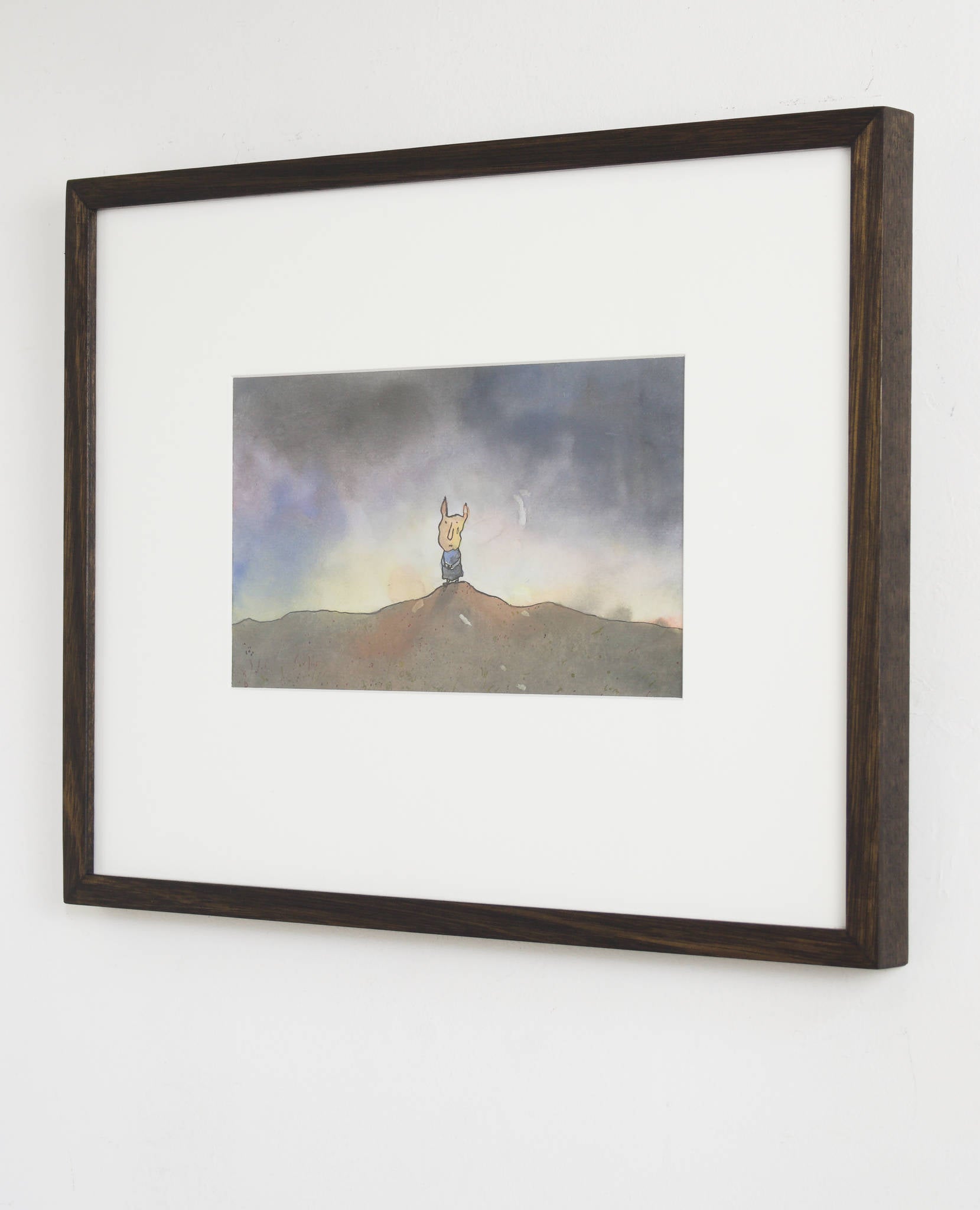 Michael Leunig 'Untitled (Piglet on dirt mound)'