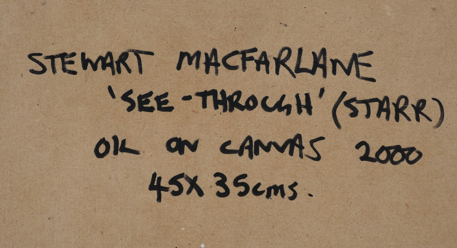 Stewart MacFarlane 'See-Through (Starr)'