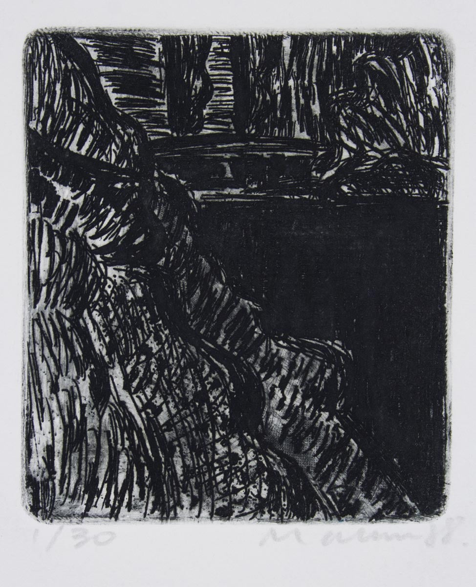 Jeffrey Makin 'Untitled (Black and White Landscape)' - Etching on paper