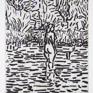 Jeffrey Makin 'Untitled (Nude standing in water)'