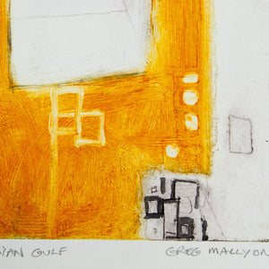 Greg Mallyon 'Villages over Persian Gulf' - Etching