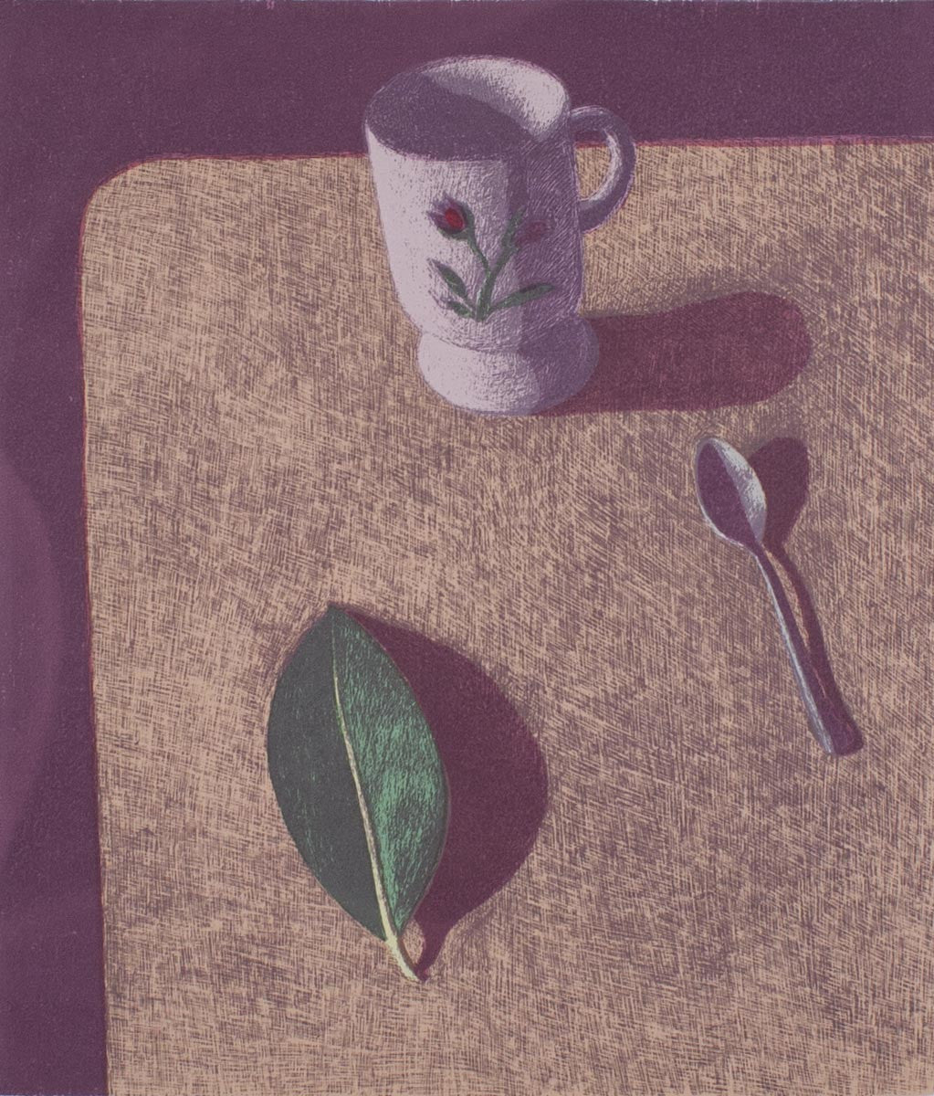 John Money 'Rose tea cup' - screenprint on paper