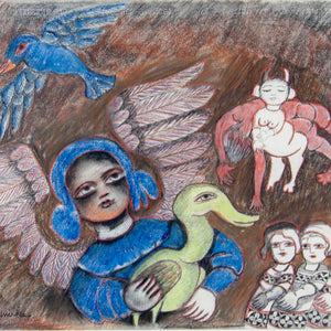 Mirka Mora 'Angel Epiphany With Three Wise Girls'
