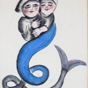 Mirka Mora 'Lovers The Merboy and Mermaid, half boy, half fish'