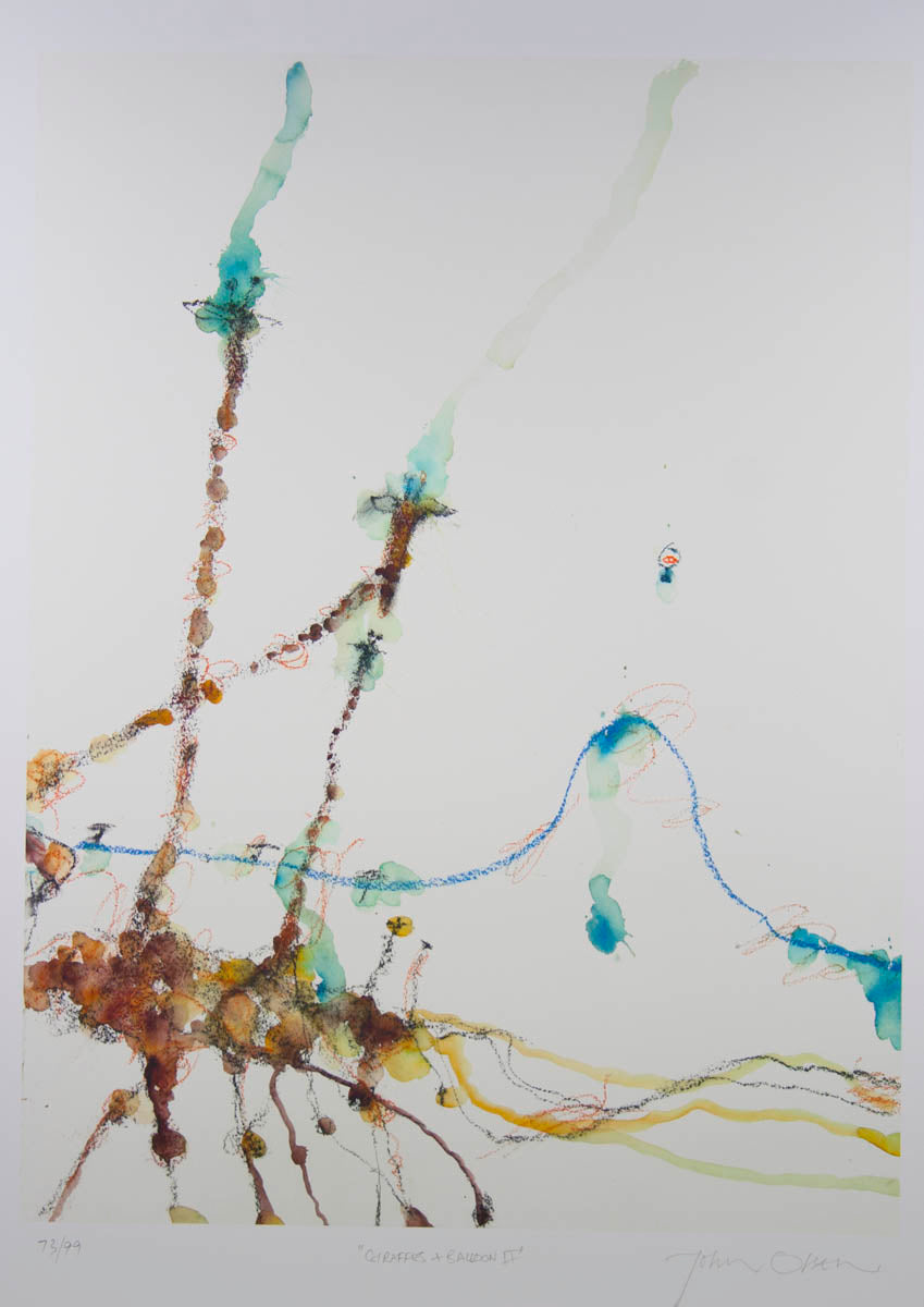 John Olsen 'Giraffe and Balloons II'