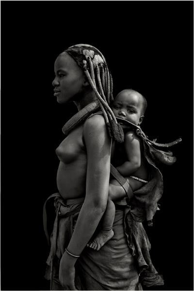 Christopher Rimmer 'Himba Girl with Baby, Swaartbooisdrift, Namibia' - Archival Ink Jet Print