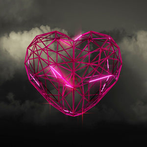 Jim Thalassoudis 'Crypto Heart 7 (Augmented Reality Print)'