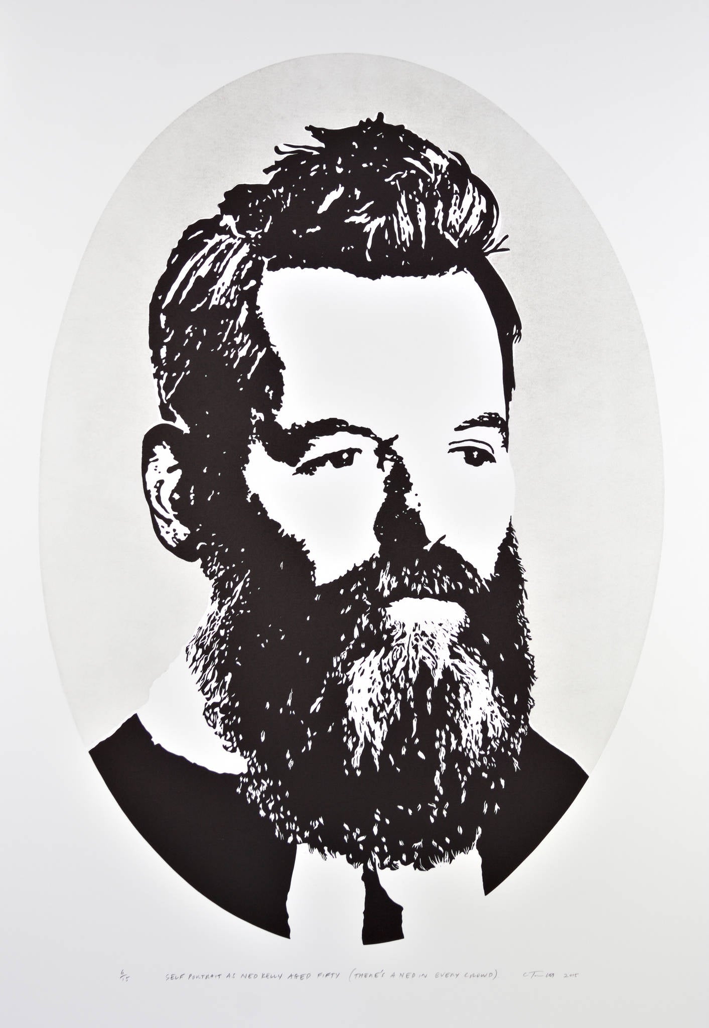 Clayton Tremlett 'Self Portrait as Ned Kelly aged fifty (There's a Ned in every crowd)'