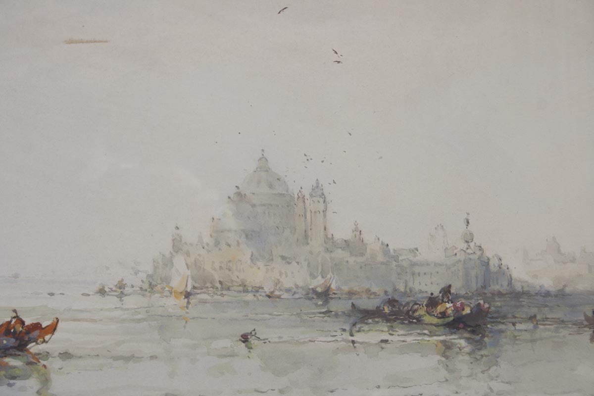 Frank Wasley 'Venetian Scene' - watercolour on paper