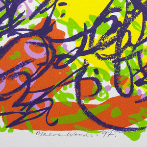 Maeve Woods 'Untitled Work (Tumbling Scribble)' - screenprint on paper